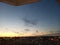 Sky line sunset ferris wheel view