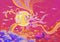 Sky outside flying fairy mid autumn festival gift coil illustration