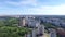 Sky over Western Administrative District in Moscow, Russia. View Moscow, Krylatsky Hills, cycle track, Krylatskaya cycle