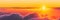 Sky panoramic background plane or top of mountain view at sunset of dusk above the clouds