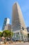 Sky scratchers of downtown Lev HaIr district with residential tower, U-Bank tower and Benleumi Bank at Allenby and Rothschild