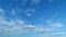 Sky after the storm. Majestic amazing blue sky with clouds. Nature clouds moving. Timelapse.