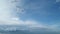 Sky after the storm. Majestic amazing blue sky with cumulus clouds. Nature clouds moving. Timelapse.