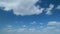 Sky after the storm. Majestic amazing blue sky with stratocumulus clouds. Nature cumulus clouds moving. Timelapse.