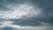 Sky before storm. Stormy cloudy sky wide panorama. Storm cloudy dramatic sky with dark rain grey cumulus cloud and blue