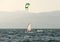 Sky-surfing and surfing on lake Kinneret