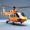 Sky Voyager: Modern Helicopter Isolated on Background â€“ Civil Aircraft Used for Transport (3D Rendering