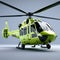 Sky Voyager: Modern Helicopter Isolated on Background â€“ Civil Aircraft Used for Transport (3D Rendering