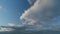 Sky only wide panorama. Fresh air. Clearing day and good windy weather. Timelapse.