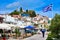 Skyathos old town with the traditional white houses