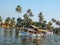 Skyblue boat at Alleppey Kerala houseboats Alappuzha Laccadive Sea southern Indian Kerala wooden houseboat