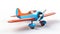 Skybound Dreams Toy Plane Soaring on a White Background