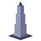 Skycraper Business Center Building, Office, For Real Estate Brochures Or Web Icon. Isometric