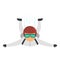 Skydiver air diving icon, flat style