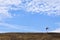 Skydiver On Colorful Parachute In Sky