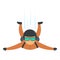 Skydiver flying icon, flat style