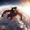 Skydiver freefalling photo realistic illustration - Generative AI.