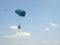 Skydiver jump with instructor