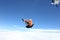 Skydiver jumps from an airplane