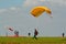 Skydiver landing