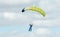 A skydiver performing skydiving with parachute