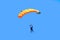 Skydiver piloting his parachute illustration