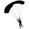 Skydiver silhouette illustration