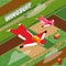 Skydivers In Wing Suit Isometric Illustration