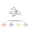 Skydiving, adventure multi color style icon. Simple thin line, outline vector of Adventure icons for ui and ux, website or mobile