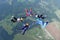 Skydiving. Formation. Relative work. Training.