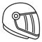 Skydiving helmet icon, outline style