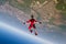 Skydiving photo. Extreme sport concept. Flying in a free fall.