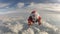 Skydiving Santa claus