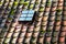 Skylight on ceramic tiles house roof