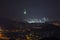 Skyline with Abraj Al Bait Royal Clock Tower Makkah in Makkah, Saudi Arabia. Night photo