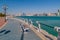 Skyline of Abu Dhabi from the Marina Breakwater, United Arab Emirat