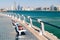 Skyline of Abu Dhabi from the Marina Breakwater, United Arab Emirat