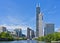 Skyline Along the Chicago River, Illinois