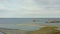 Skyline of Arctic Ocean on background desert archipelago Novaya Zemlya.