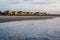 Skyline of Beach Homes at Ise of Palms Beach, in Charleston South Carolina at Sunrise