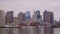 Skyline of Boston - view from Boston Harbor - BOSTON. UNITED STATES - APRIL 5, 2017