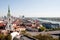 Skyline of Bratislava, Slovakia on a sunny day