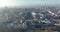 Skyline of Brussels, Belgium. Europe. Urban city overhead aerial drone view. Infrastructure, office buildings, real