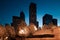 Skyline of buildings in michigan avenue at early dawn, Chicago