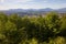 Skyline of Burlington and Mount Vernon in Washington. View from Little Mountain Park during Summer