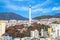 Skyline of busan city with busan tower in south korea