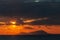 Skyline of Capri at sunset, Capri is a wonderful island in the gulf of Naples Italy