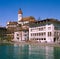 The  skyline and the castle of Thun at the very beginning of spring, shot with analogue film photography