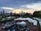 Skyline of Chicago and Special Event at Northerly Island, Chicago, Illinois