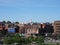 Skyline of the city of Boston. The bell tower of the Old North Church and the Maurice J. Tobin Memorial Bridge can be seen in the